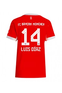 Bayern Munich Luis Diaz #14 Jalkapallovaatteet Naisten Kotipaita 2025-26 Lyhythihainen